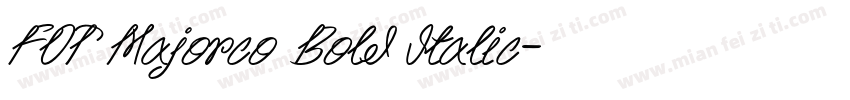 FOT Majorco Bold Italic字体转换